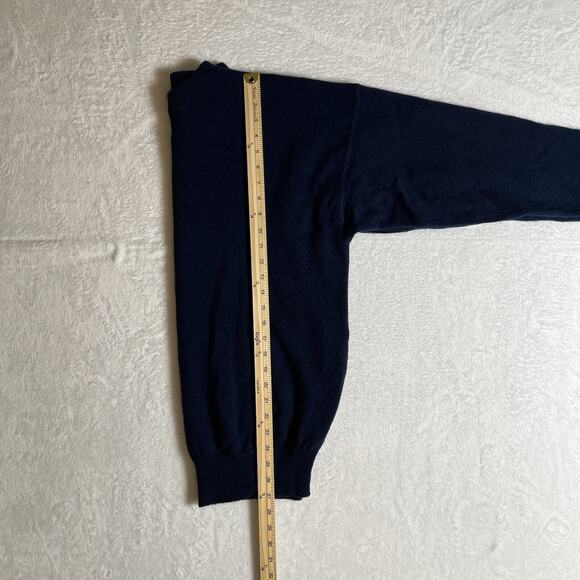 Mens Cashmere Sweater Sz L Navy Timeless Minimalism Understated Luxury Old Money - Picture 6 of 7